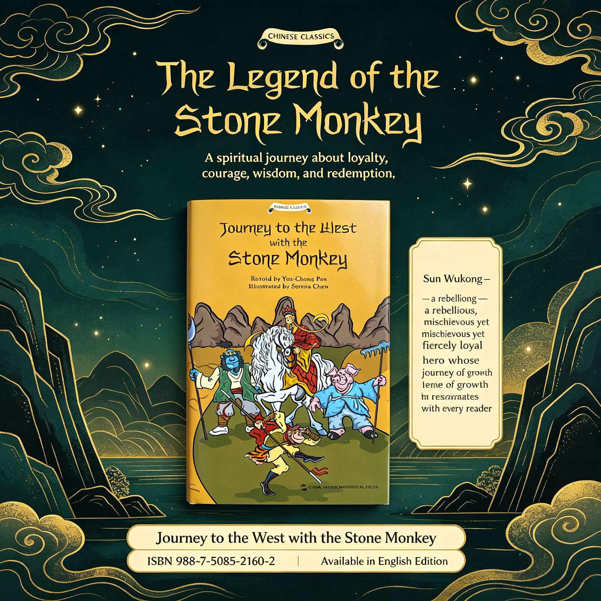 Journey to the West with the Stone Monkey – English Edition: Classic Chinese Epic Adventure Retold for Western Readers
