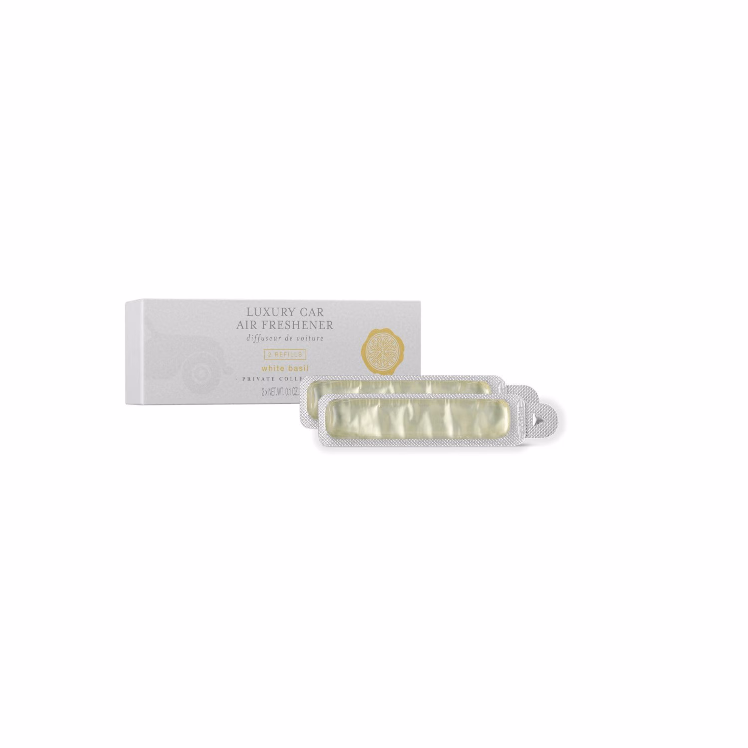White Basil Car Air Freshener