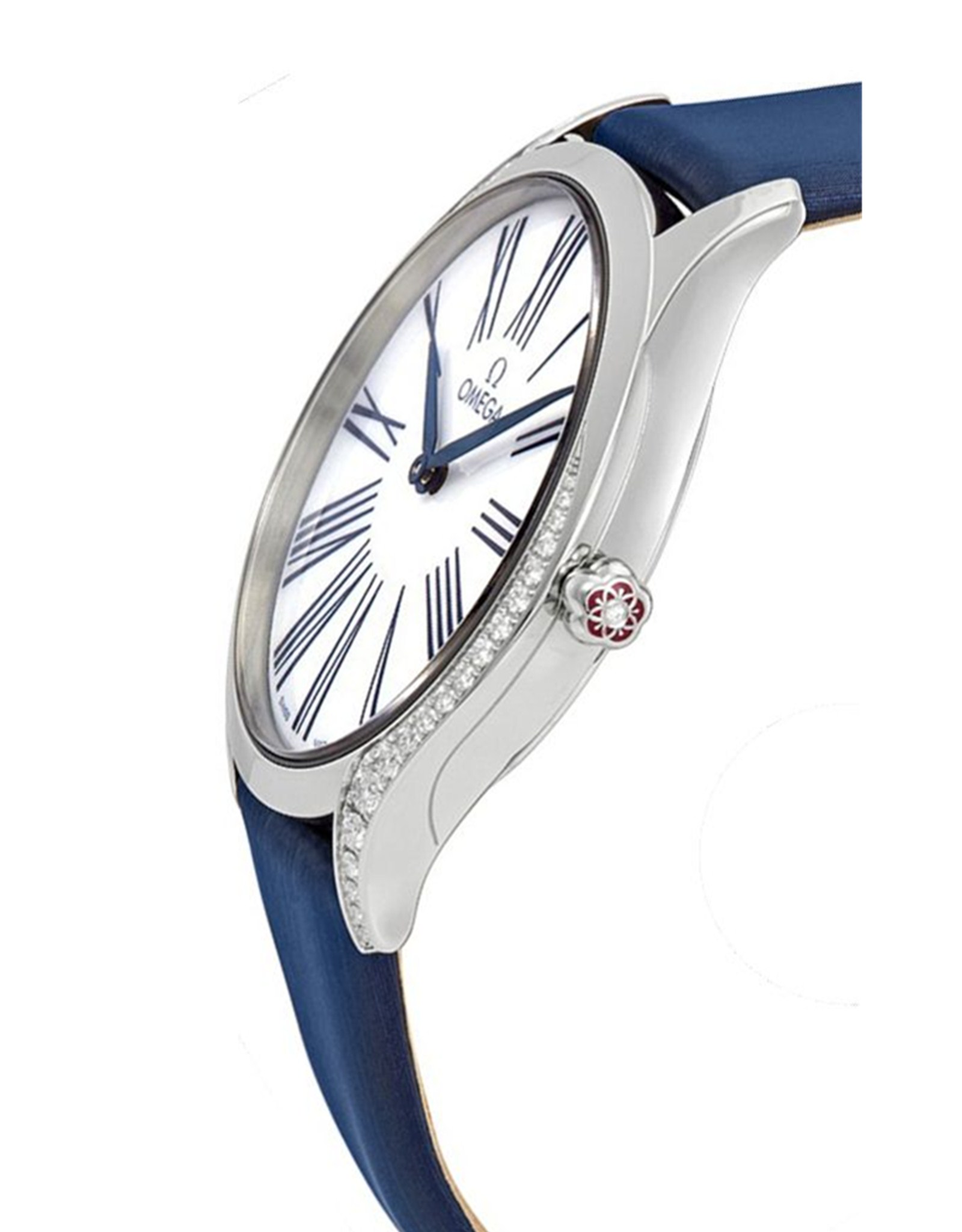 Replica Omega De Ville White Dial Blue Fabric Strap 428.17.36.60.04.001 36MM
