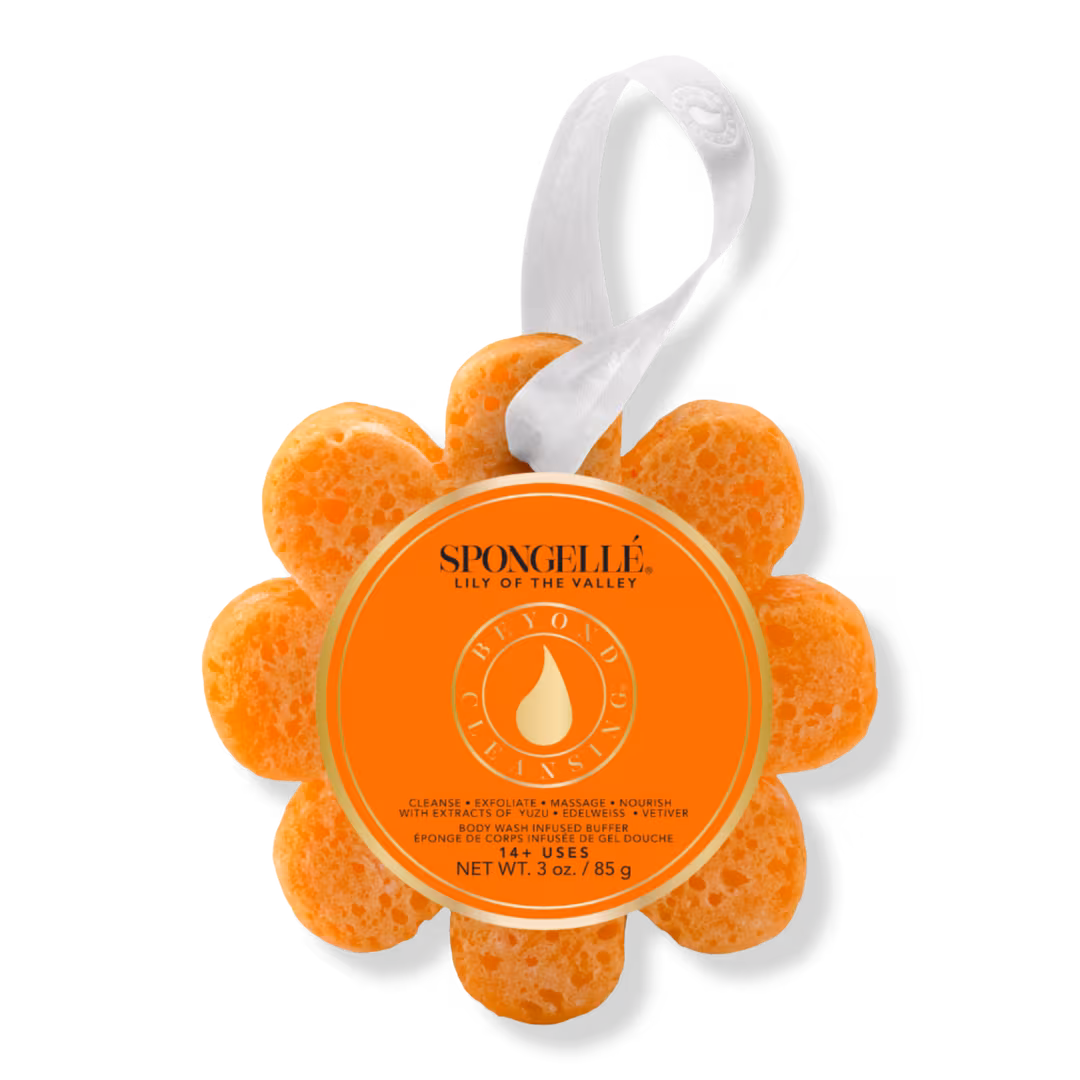 SPONGELLE  Lily Of The Valley Wild Flower Body Buffer | Body Wash Infused Buffer