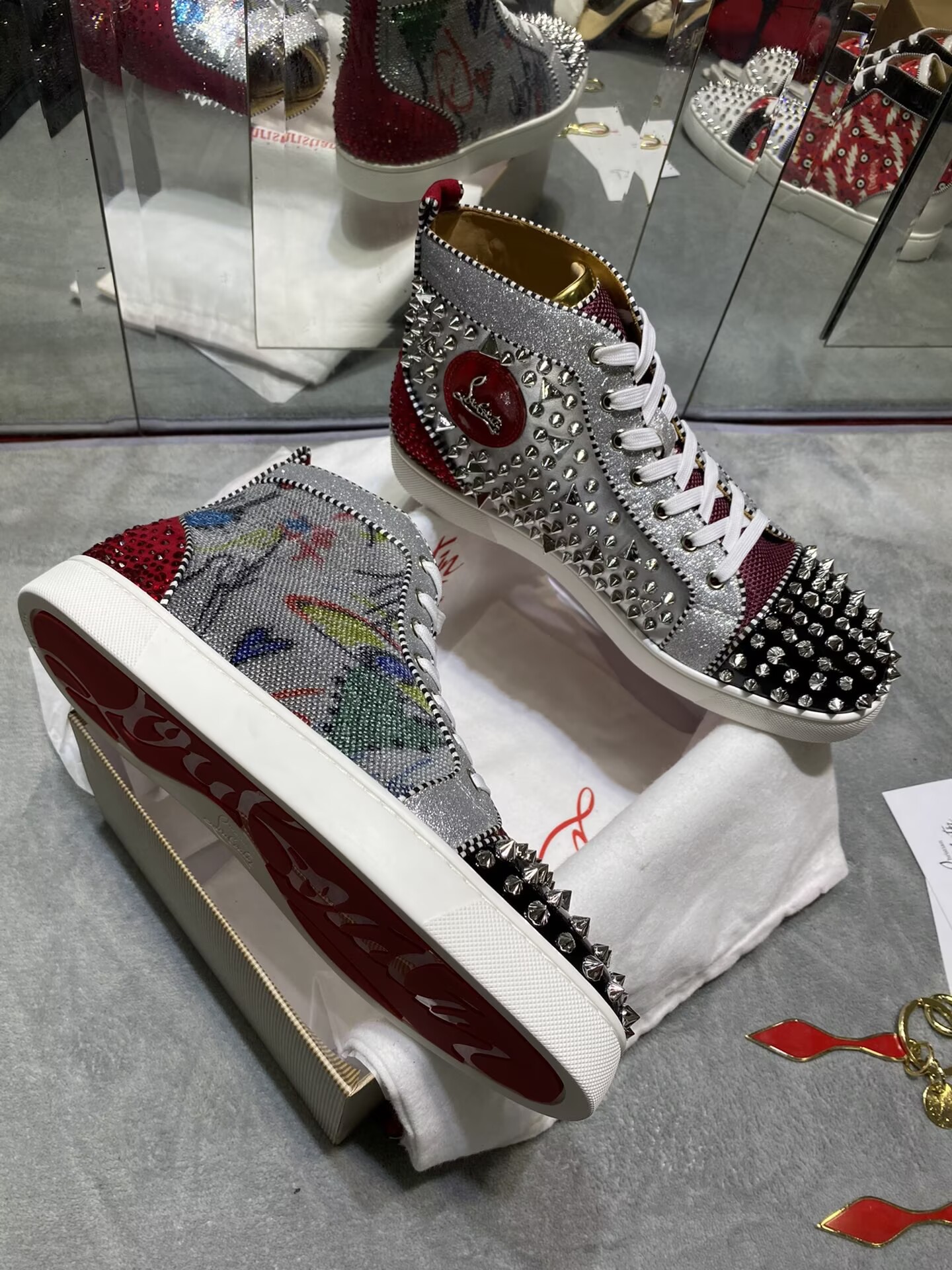 Christian Louboutin Red bottom High-Top - CCSHOES