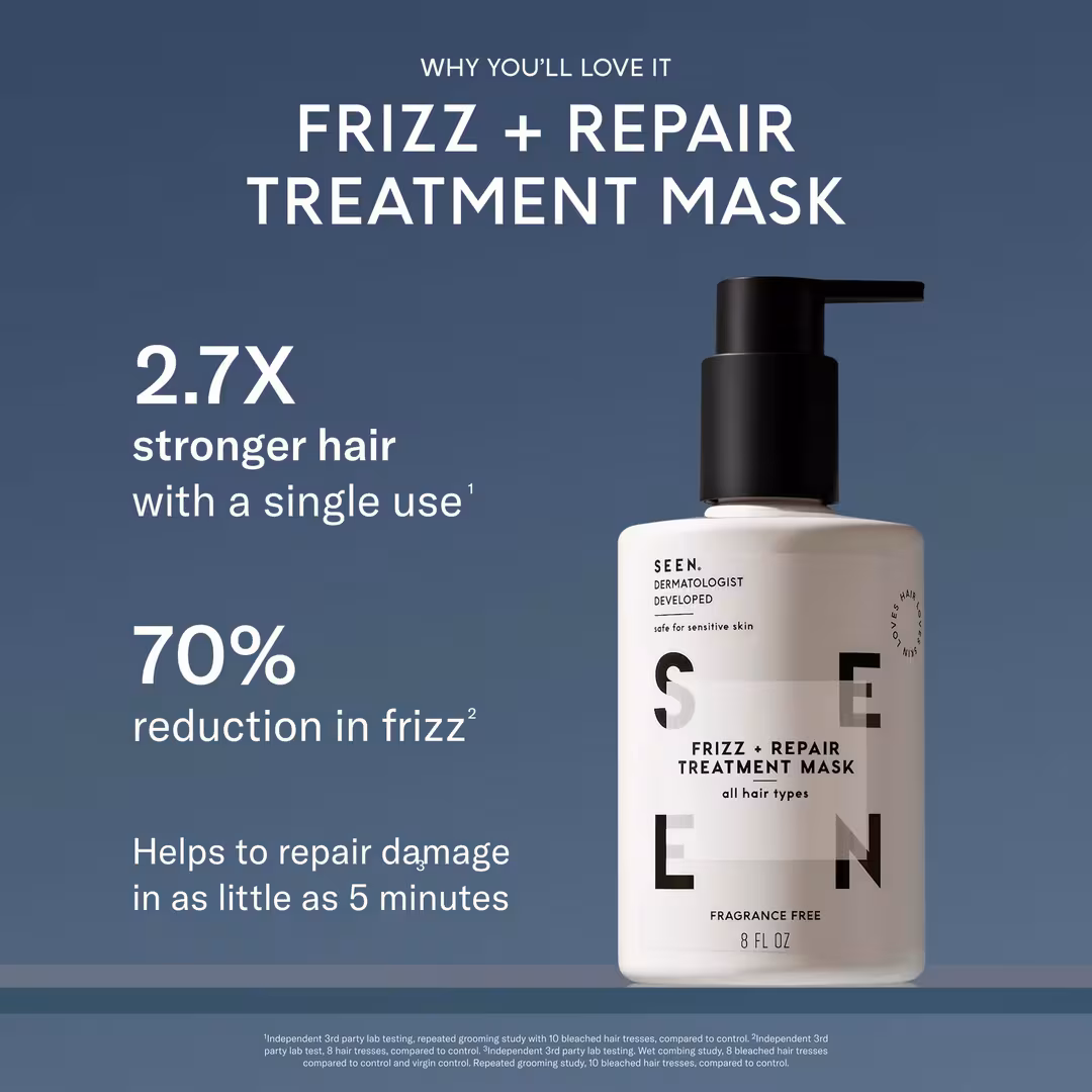 SEEN  Frizz + Repair Treatment Mask, Fragrance Free