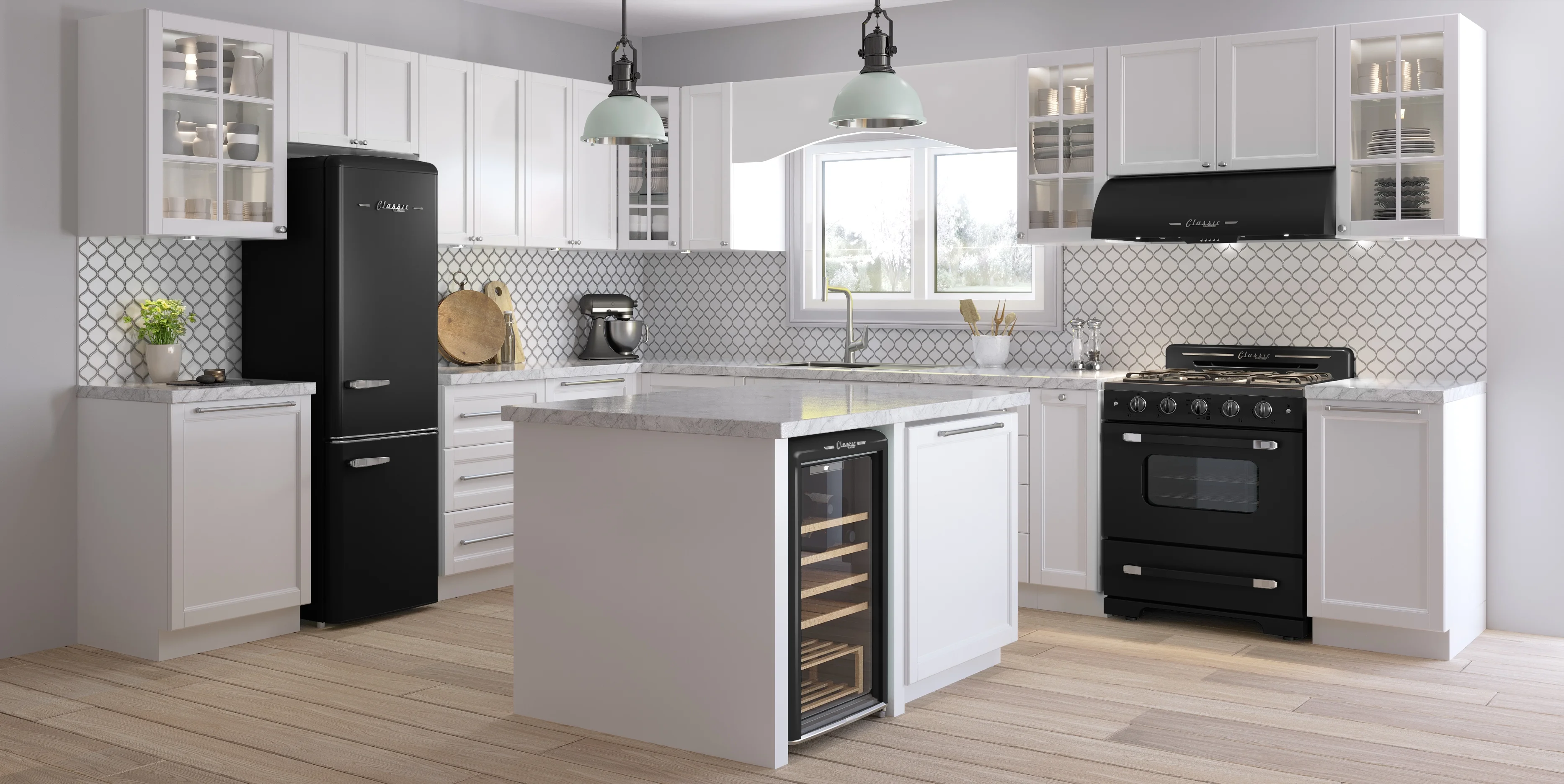 Unique Classic Retro 30" 3.9 cu/ft Freestanding Gas Range with Convection Oven and Sealed Burners