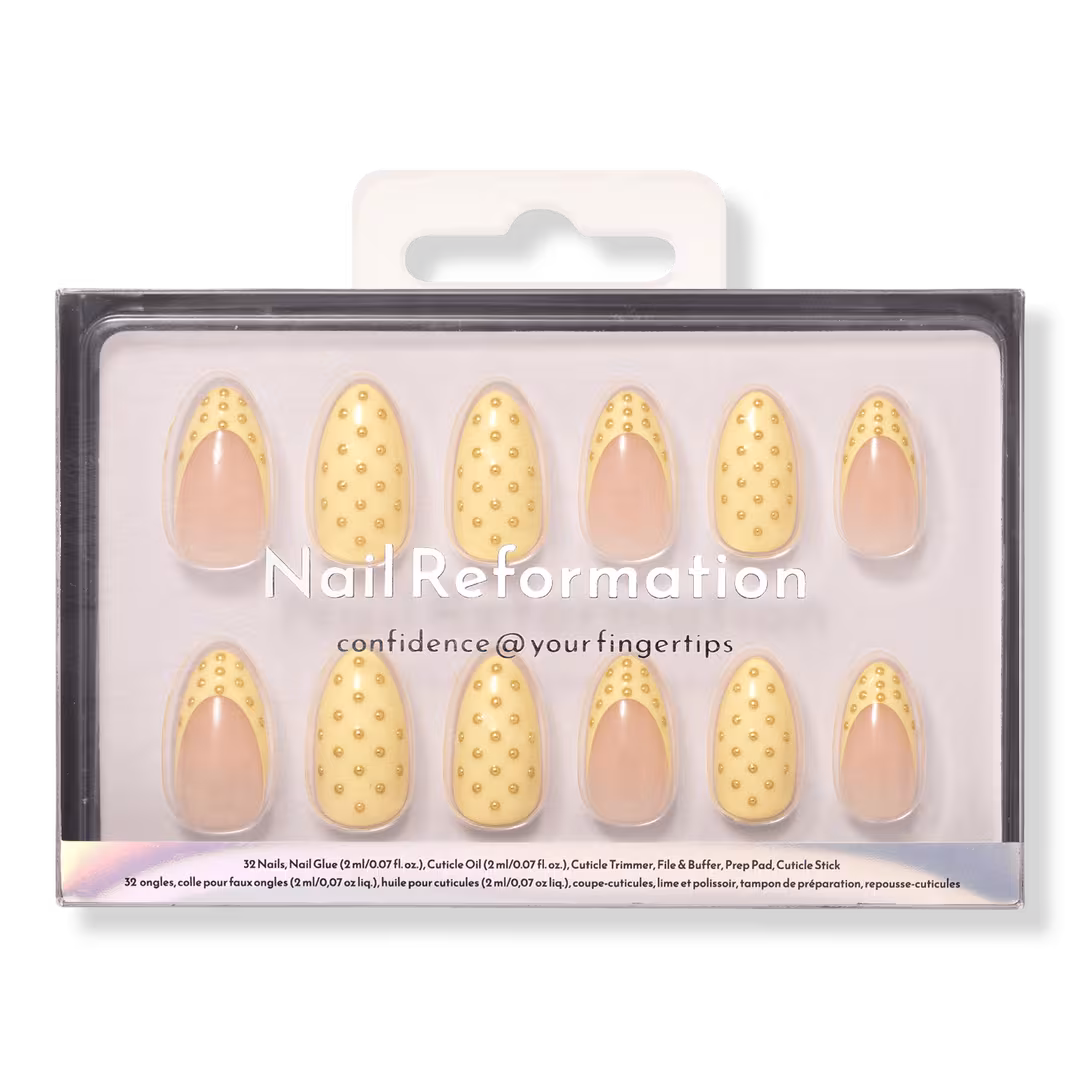 Nail Reformation  Lemon Poppyseed Press On Nails
