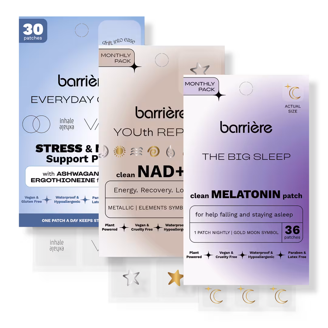 Barrière  Reset & Relax 3-Pack Bundle: Everyday Calm, NAD+, Melatonin