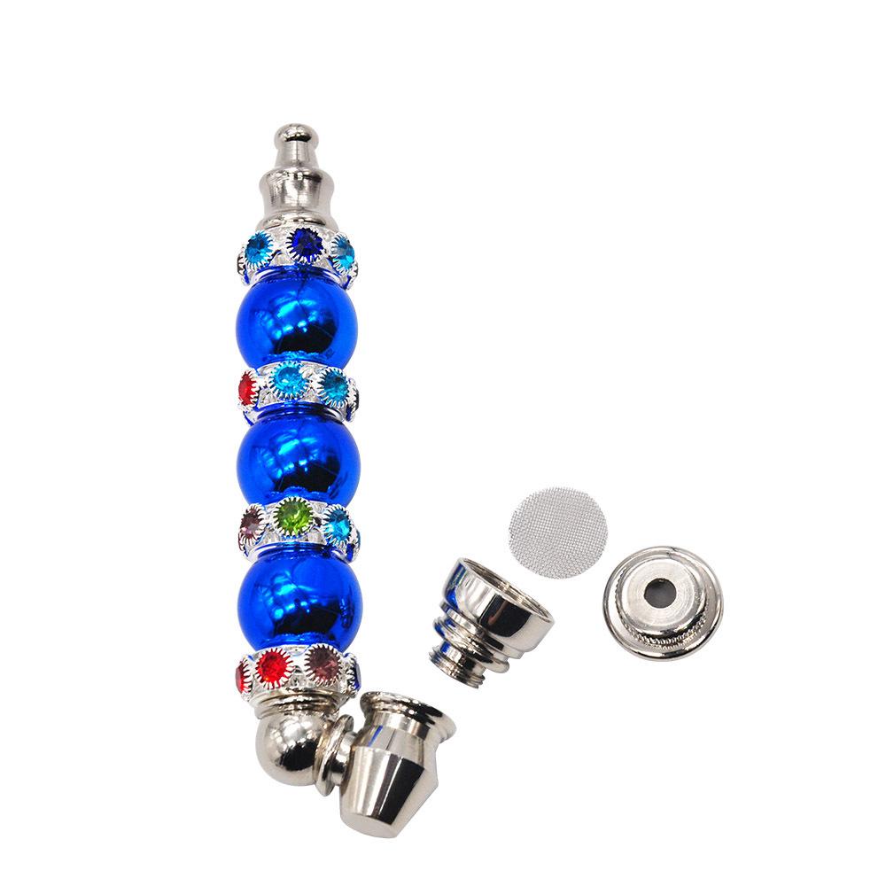 Blue Enamel Gem Metal Pipe