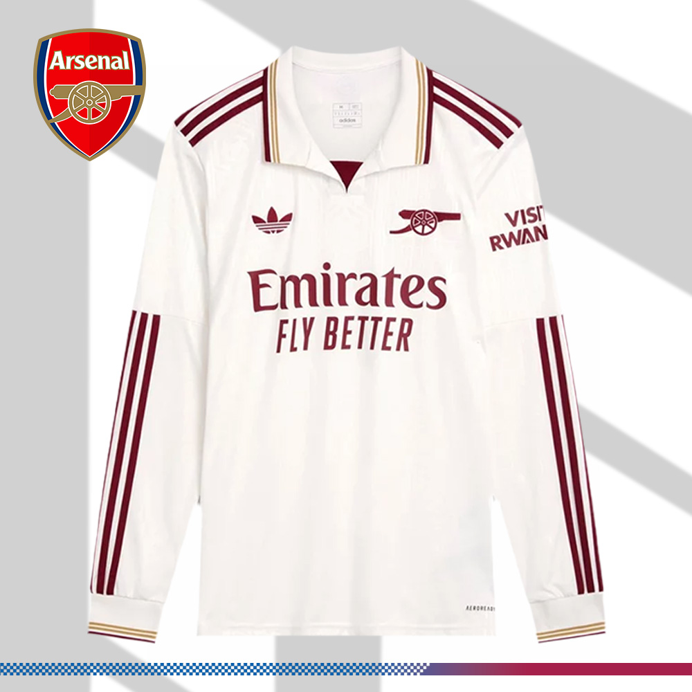 2025/2026 Arsenal Second Away Long Sleeve Football Jersey (Fans)