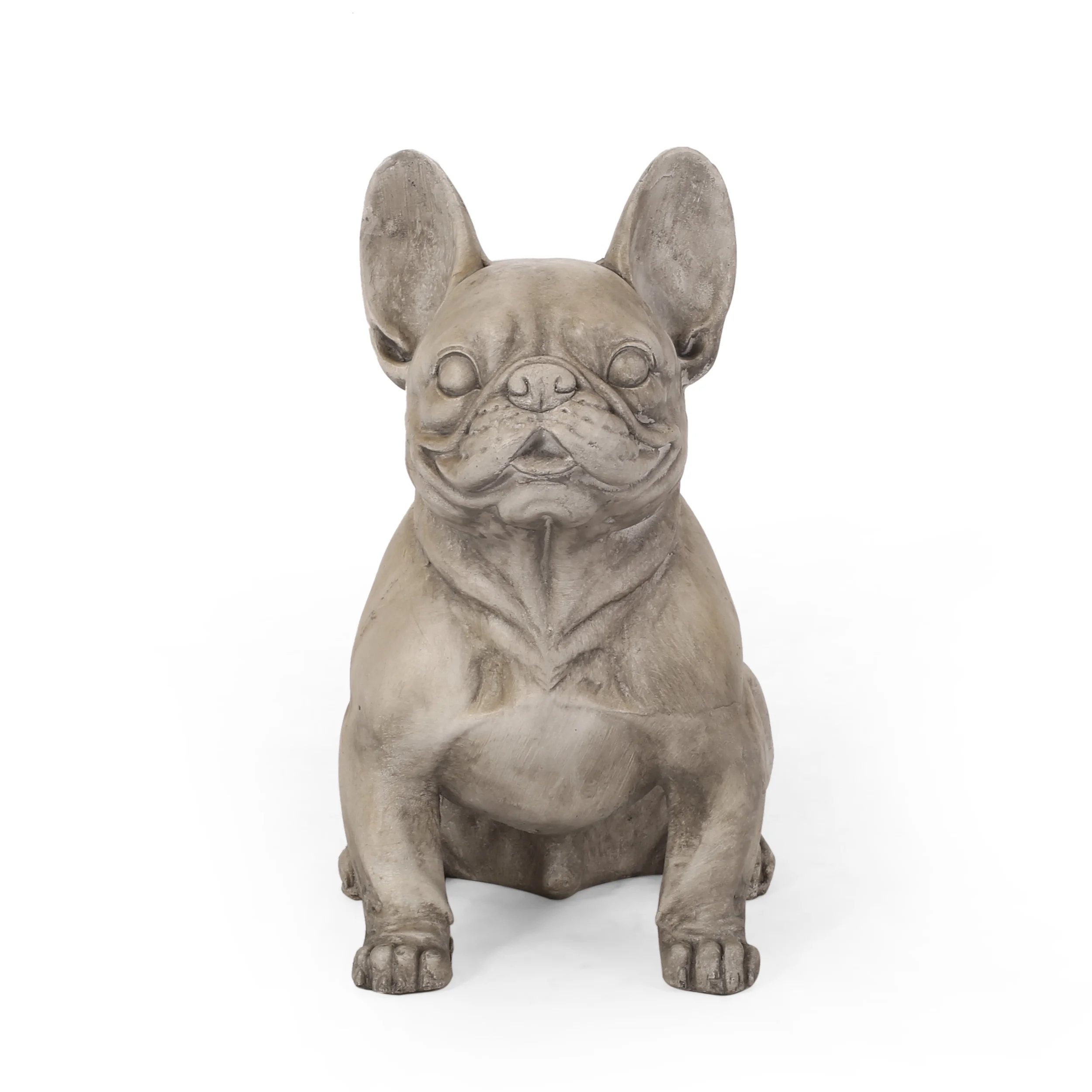 DUOSONG Dog Garden Sculpture Gray Glass Garden & Outdoor Water Fountains