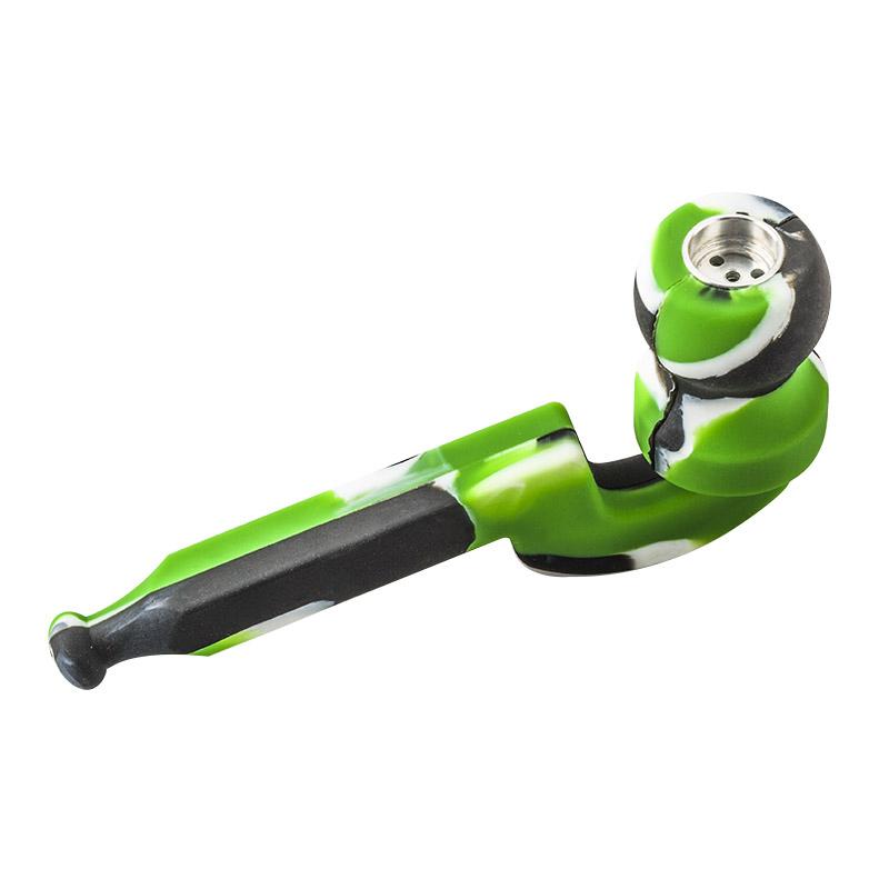 Camouflage Silicone Sherlock Weed Pipe (Random Color)