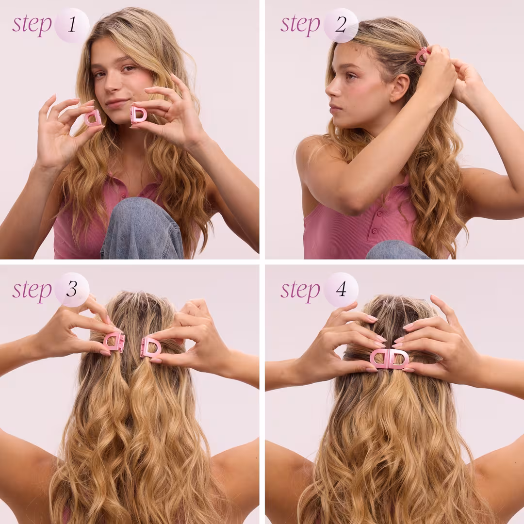 DAFNI KLIX  Eternal Blush Magnetic Claw Clips The Icon 2 Pack