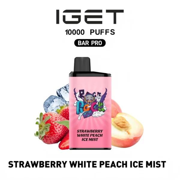 IGET BAR PRO 10000 Strawberry White Peach Ice Mist