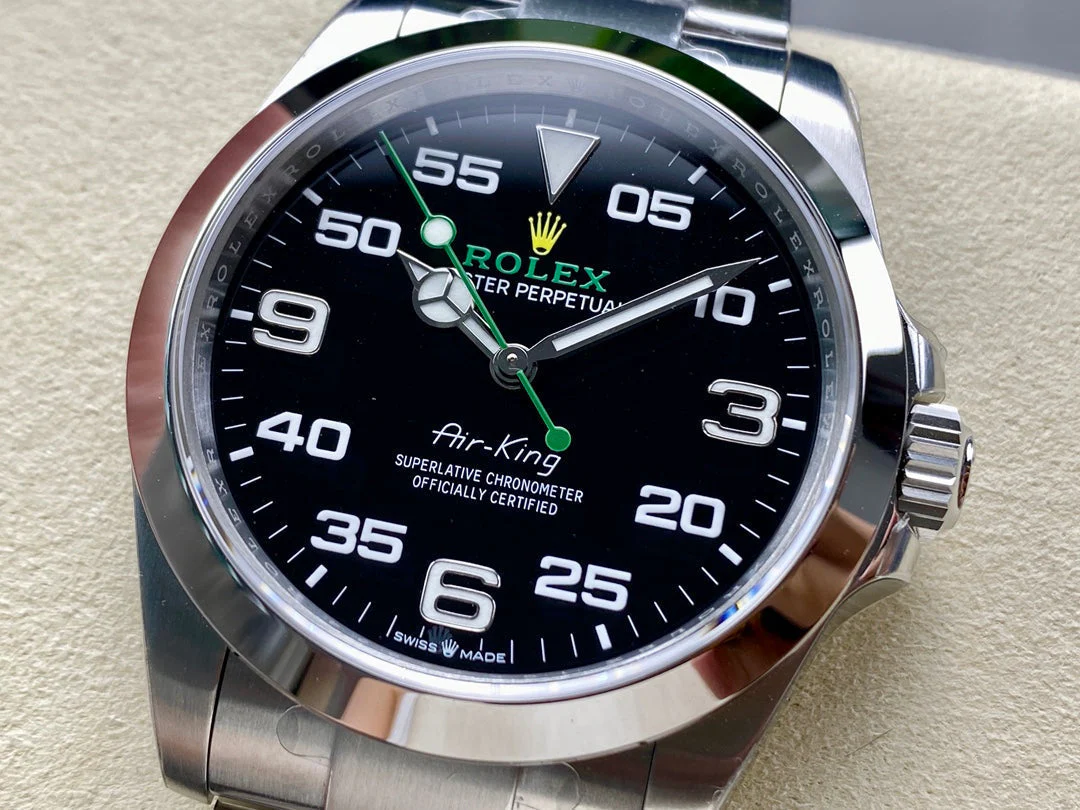 Rolex Watch Air King 40mm Silver Black