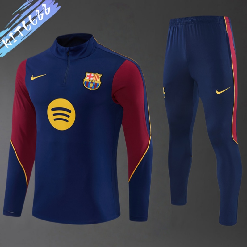 2026/2027 Barcelona  Half Zip Training Suit (Adult and Children's Set)