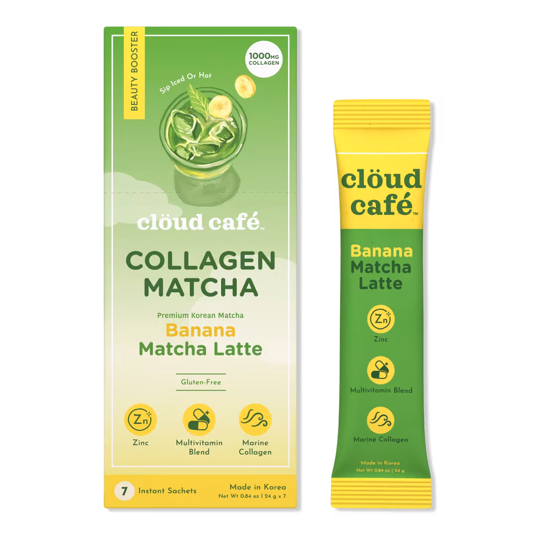 clöud café  Banana Matcha Latte Collagen-Infused Beauty Booster