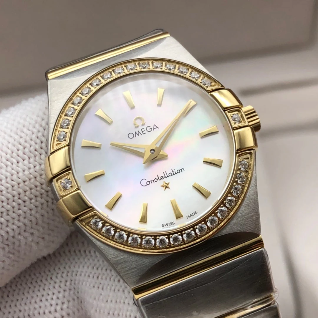 Omega Watch CONSTELLATION LADIES 27MM GOLD DIAMOND BEZEL