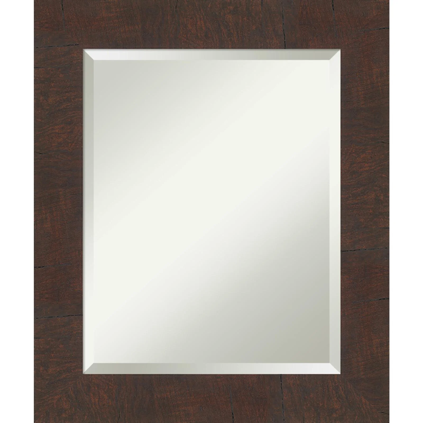 Amanti Art Wildwood Brown Framed Wall Mirror - 21.12 x 25.12 in