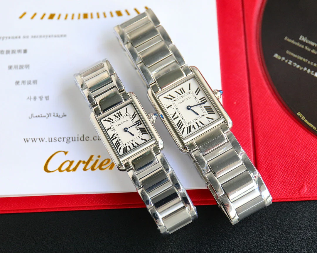 Cartier Watch TANK MUST SMALL STEEL WHITE DIAL
