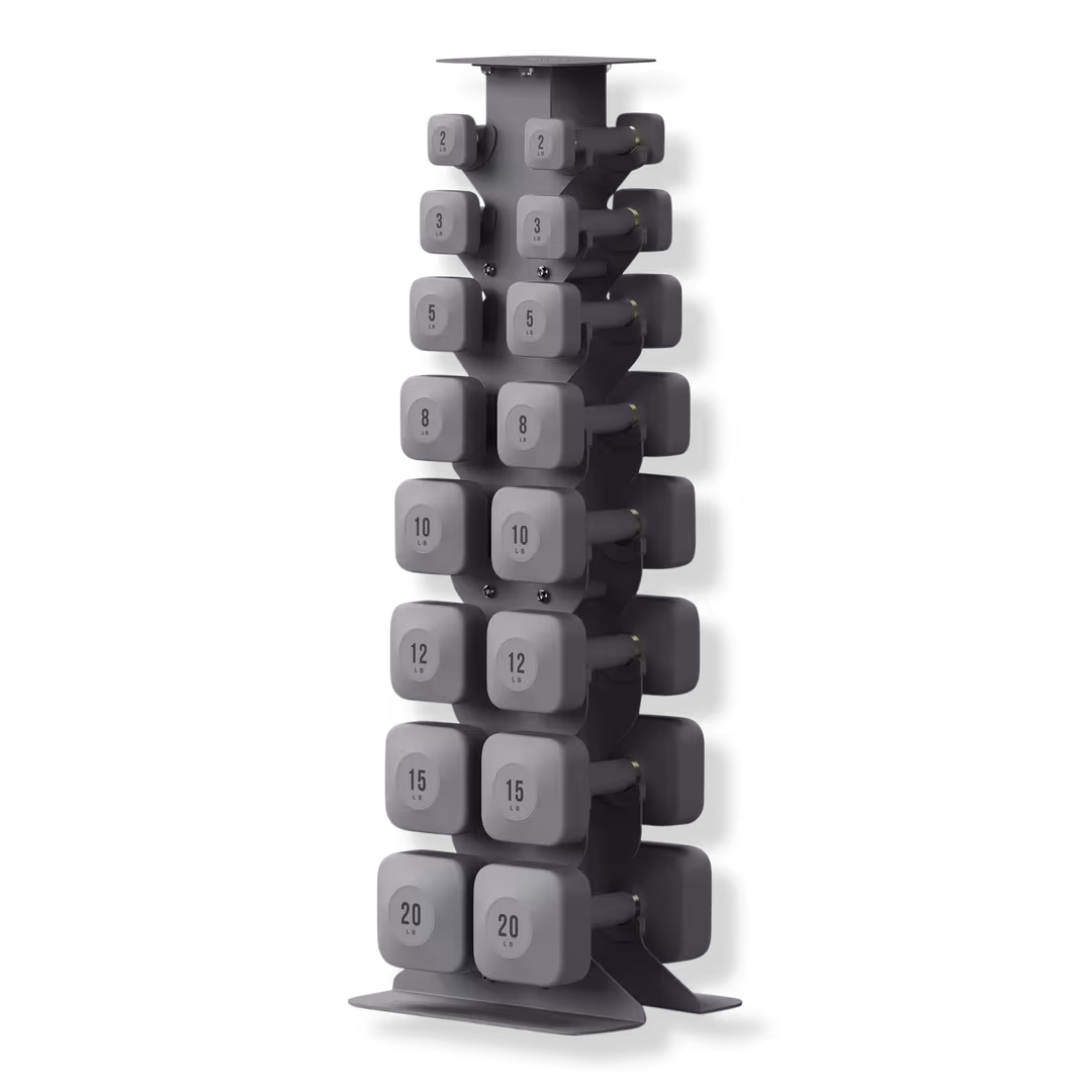 WeGym  ProGrip Dumbbells Lower Set with Dark Rack