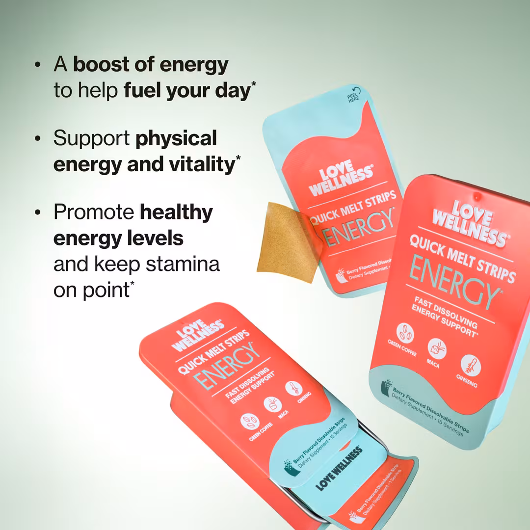 Love Wellness  ENERGY Quick Melt Strips