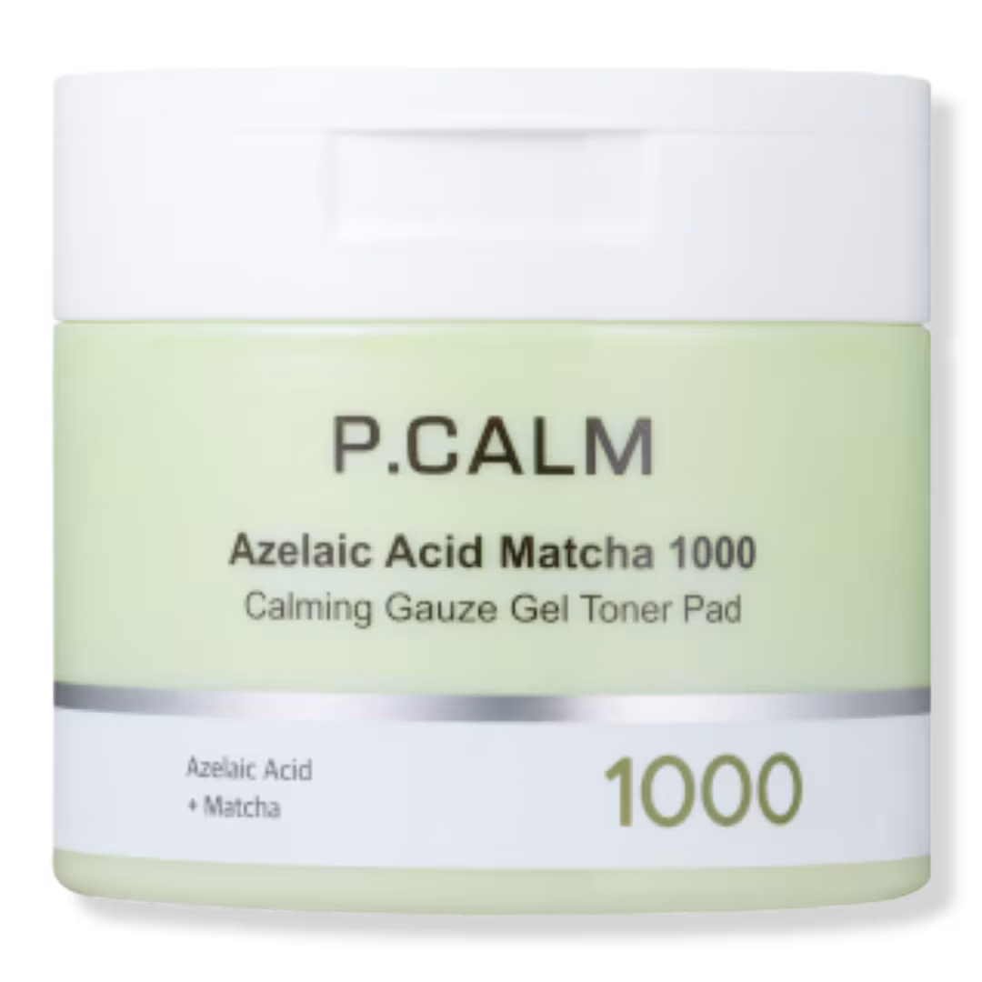 P.CALM  Azelaic Acid Matcha 1000 Calming Gauze Gel Toner Pads