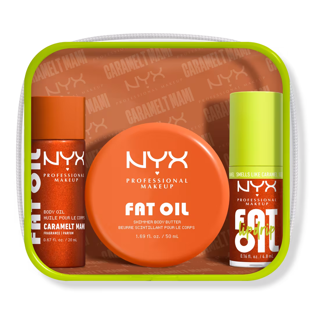 NYX Professional Makeup  Fat Oil Lip Drip and Body Kit - Caramelt Mami