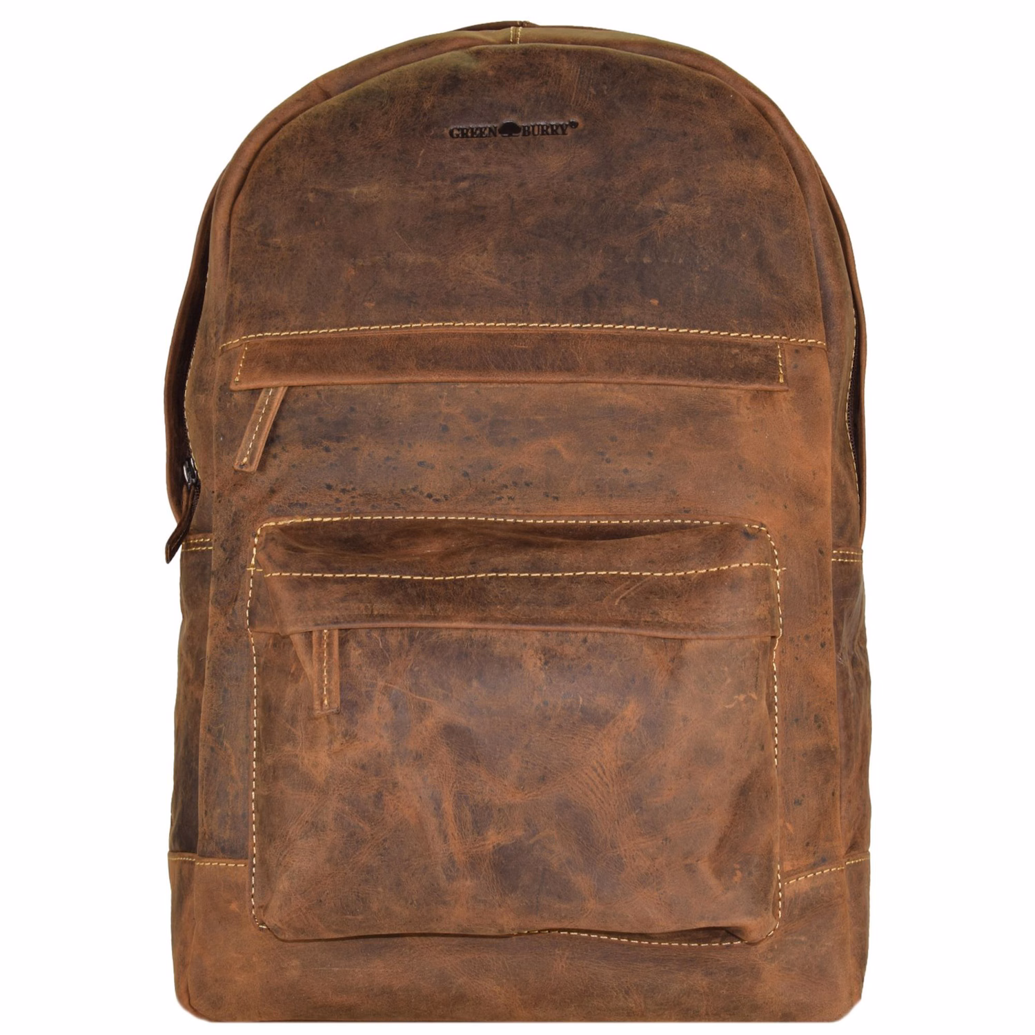 Vintage Retro Rucksack Leder 42 cm Laptopfach