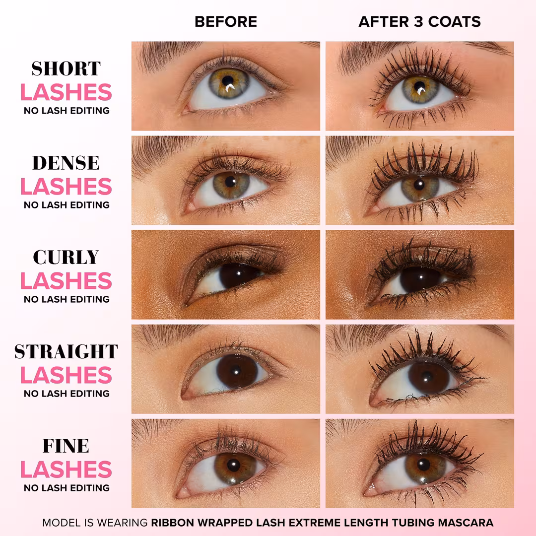 Too Faced  Travel Size Ribbon Wrapped Lash Extreme Length Tubing Mascara