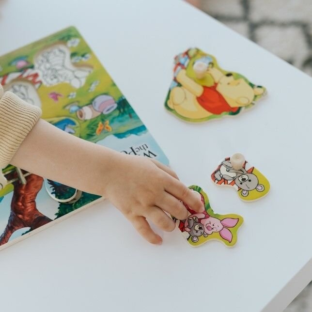 Zabawka Drewniana Puzzle Mini 5 El. Kubuś Puchatek