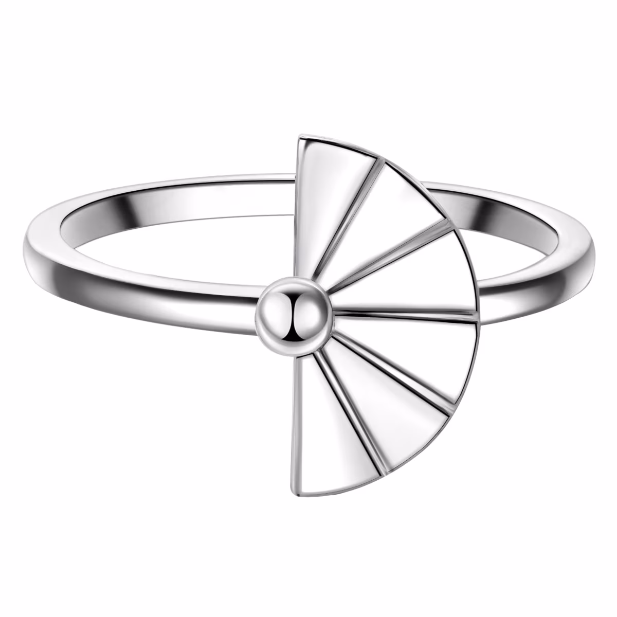Ring Fächer Sterling Silber in Silber