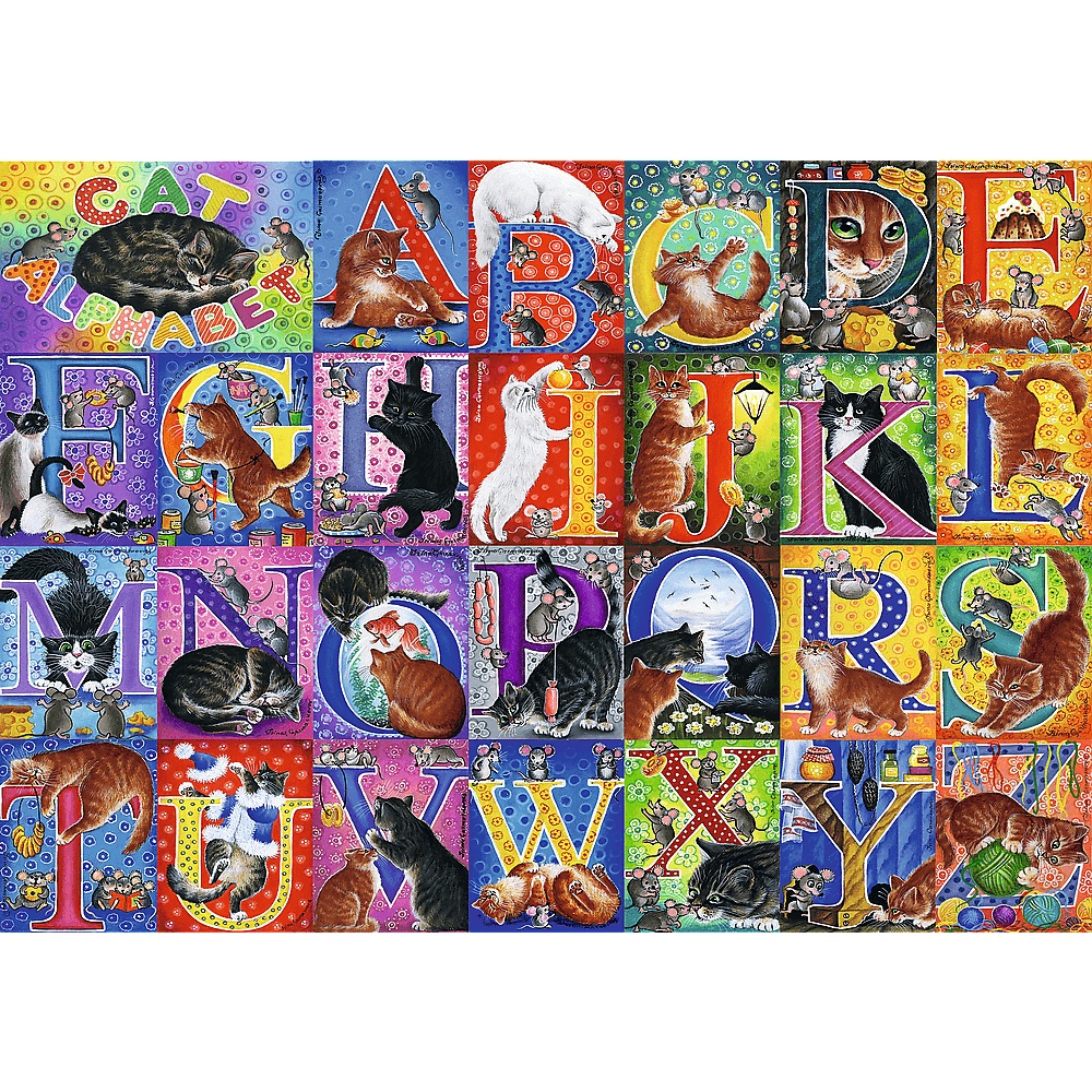 Puzzle 500 El. Koci Alfabet