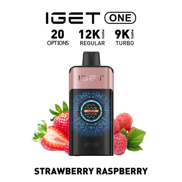 IGET ONE Vape 12000 Puffs Strawberry Raspberry