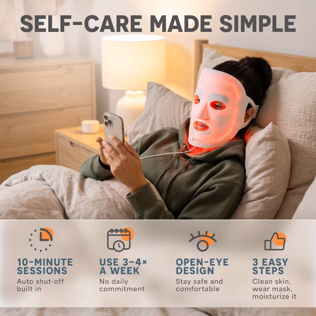 Lifepro  LED Light Therapy Mask with Red & Infrared Light