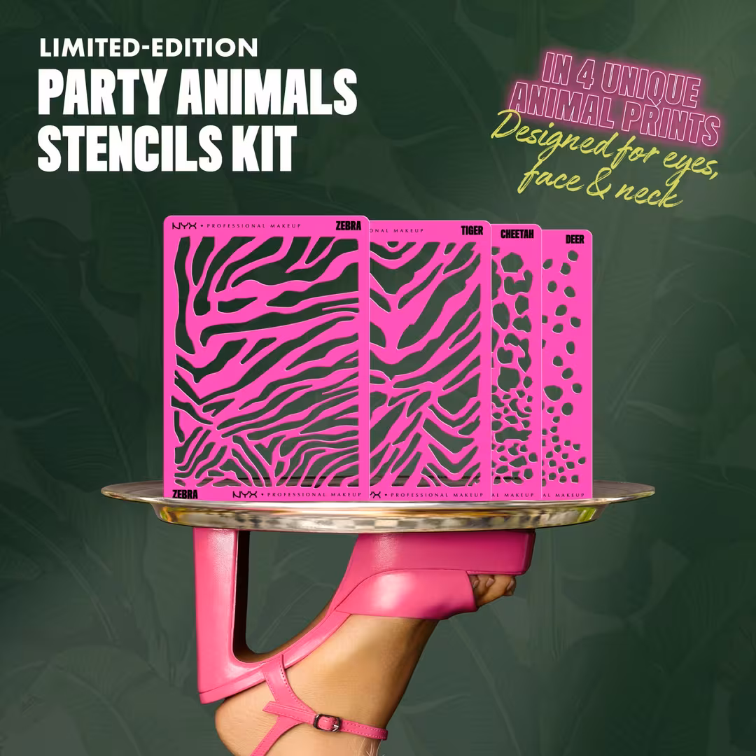 NYX Professional Makeup  Party Animals Animal Print Stencil Kit