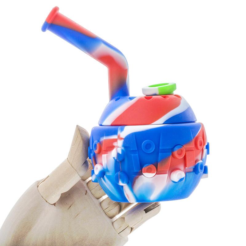 6 Silicone Mechanical Ball Dab Rig (Random Color)