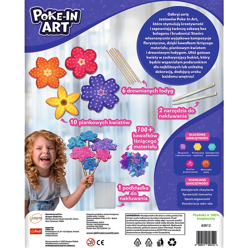 Zestaw Kreatywny Skillmatics, Poke-In Art, Bukiet Kwiatów