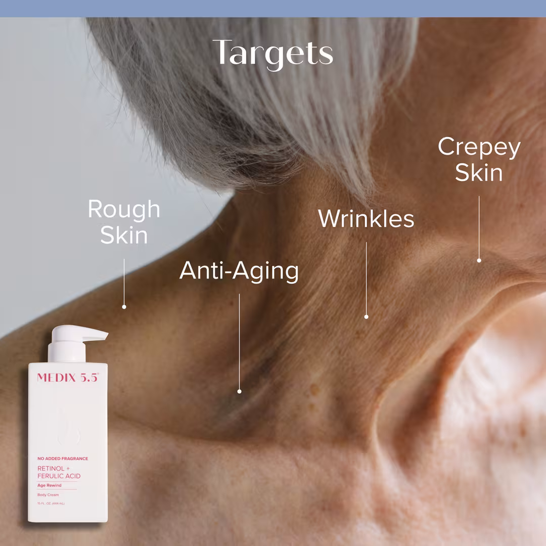 Medix 5.5  Plump + Firm Duo | Collagen Body Cream, Fragrance Free Retinol + Ferulic Acid Body Cream