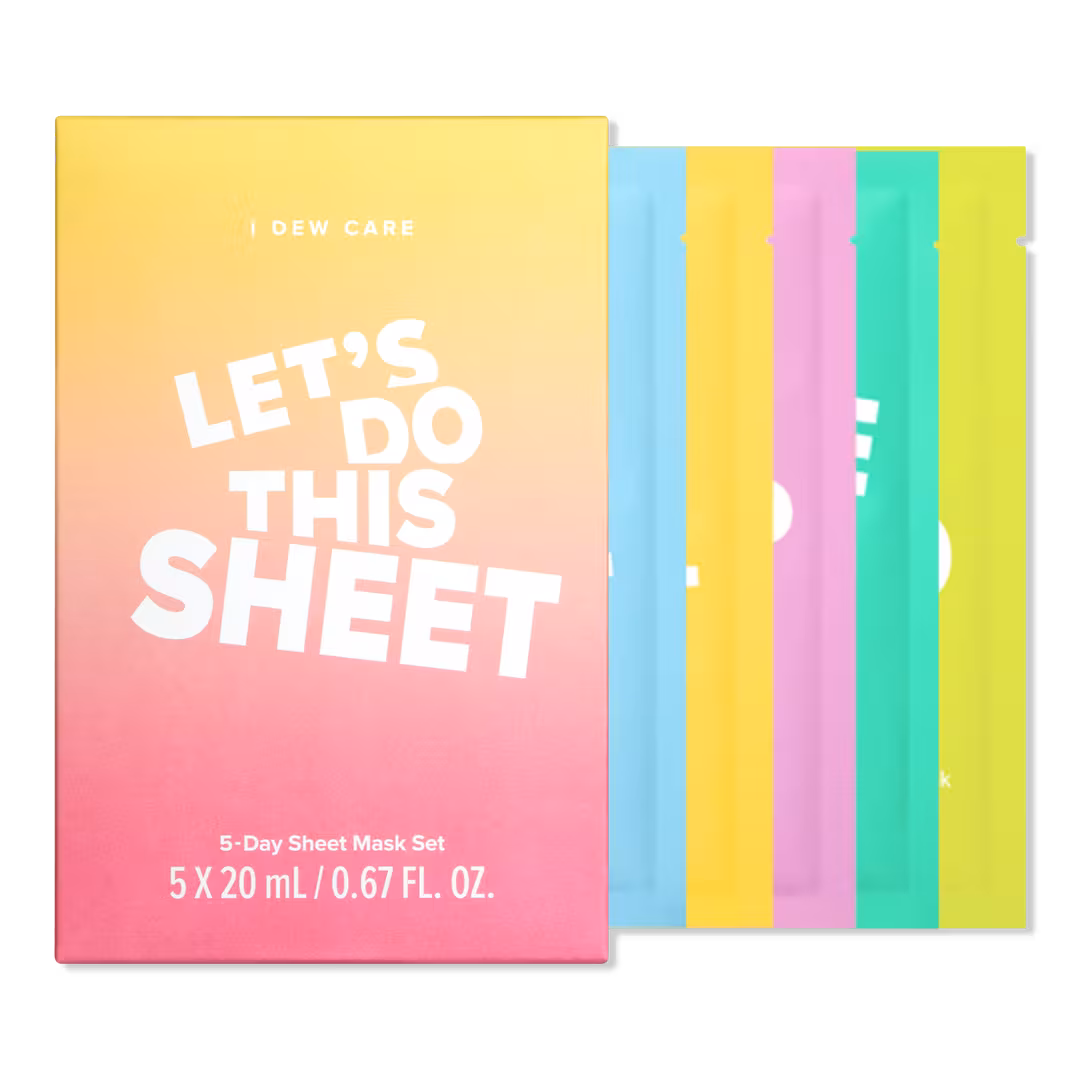 I Dew Care  Let's Do This Sheet 5-Day Sheet Mask Set