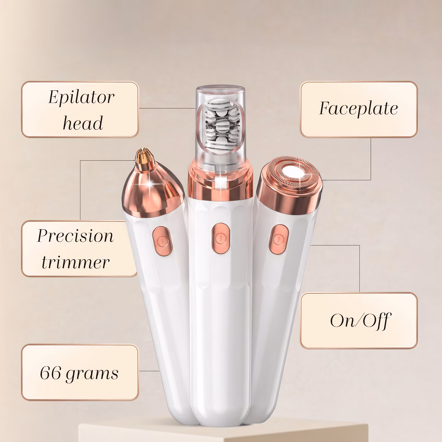 3-in-1 Epilierer PocketPRO für Damen mit Reisetasche