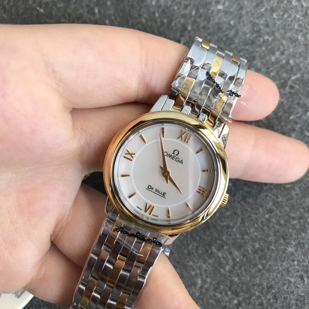 Omega Watch DEVILLE PRESTIGE 27MM QUARTZ GOLD STEEL MOP DIAL