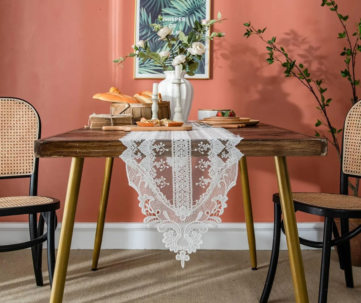 Long square tablecloth taped craft tablecloth festive decoration restaurant and wedding and party runners