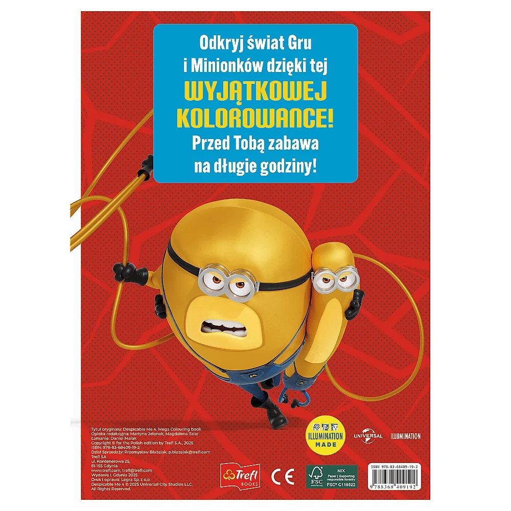 Książka Aktywizująca Gru I Minionki: Pod Przykrywką, Wyjątkowa Kolorowanka