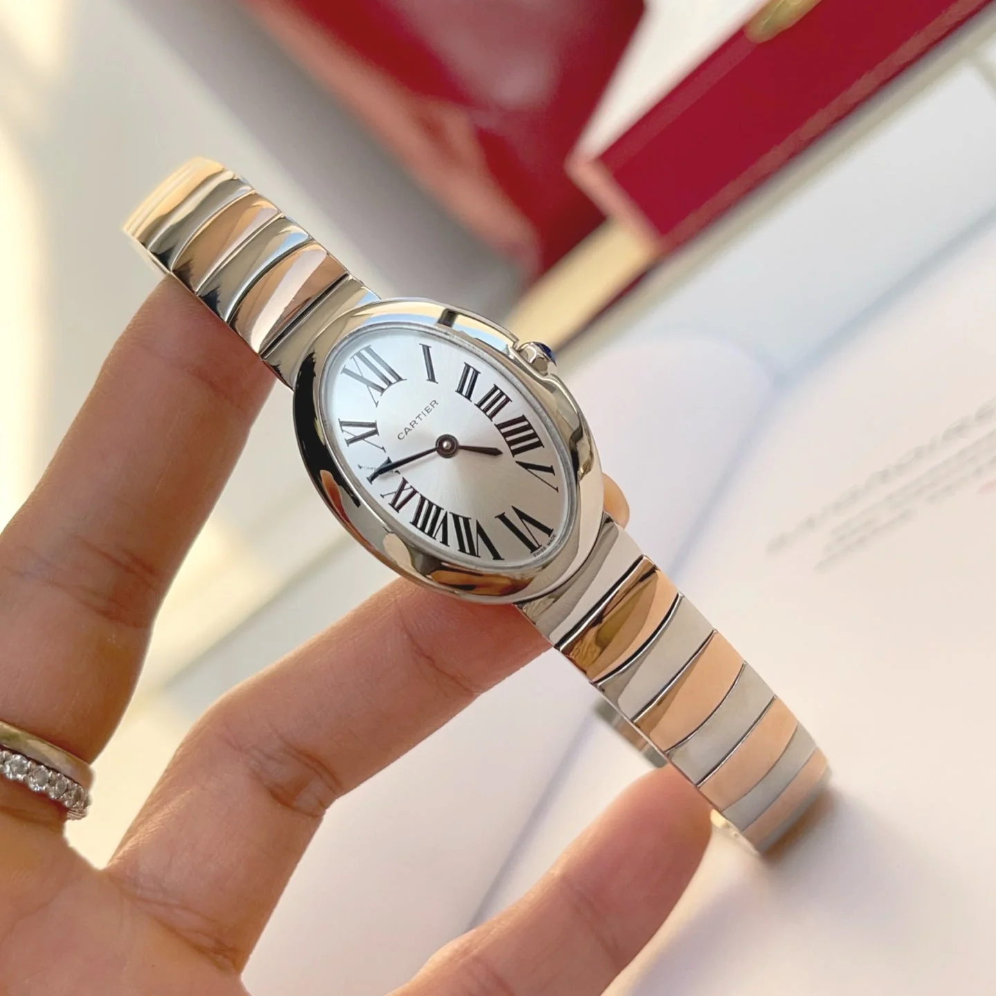 Cartier Watch Baignoire 23mm Pink Gold
