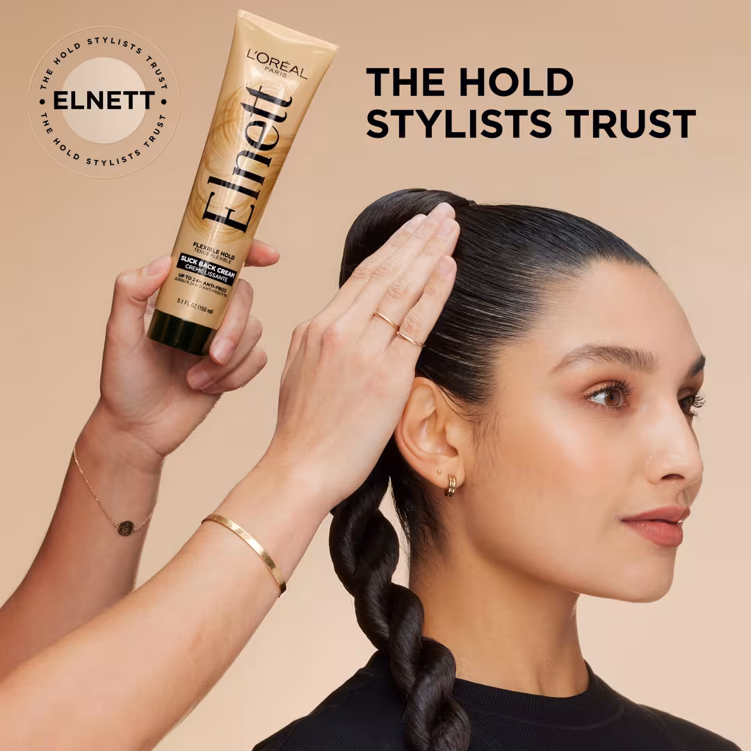 L'Oréal Paris  Elnett Anti-Frizz Slick Back Styling Cream for Flexible Hold