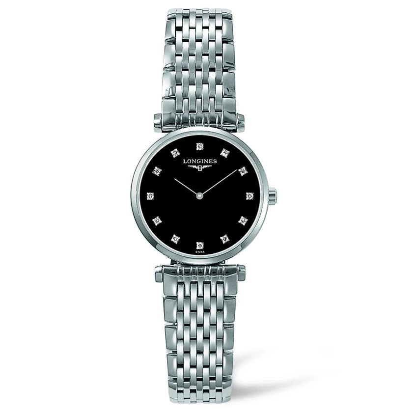 Longines La Grande Classique 24MM Quartz Black Dial Stainless Steel Watch L42094586