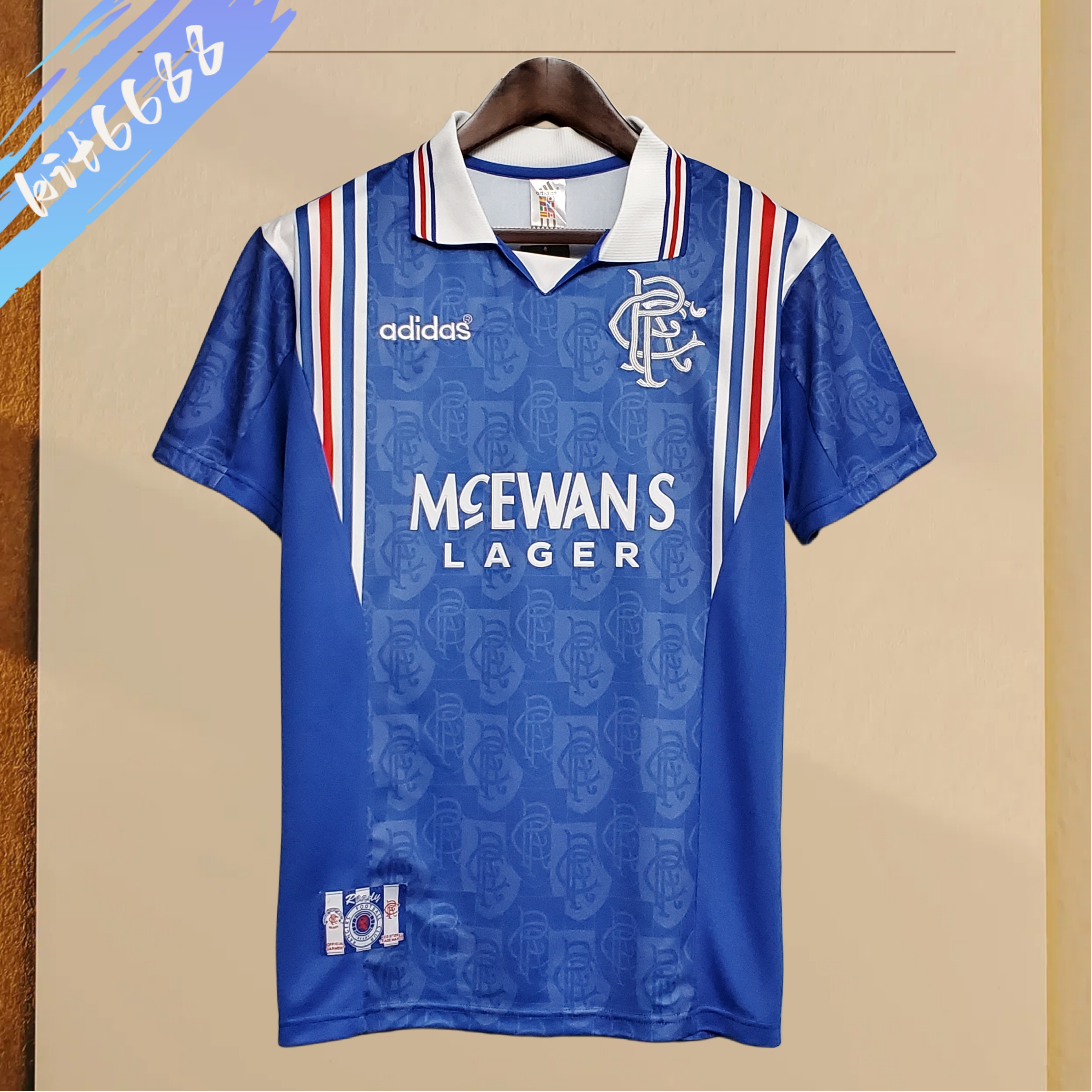1996/1997 Glasgow Rangers home Retro Football Shirt