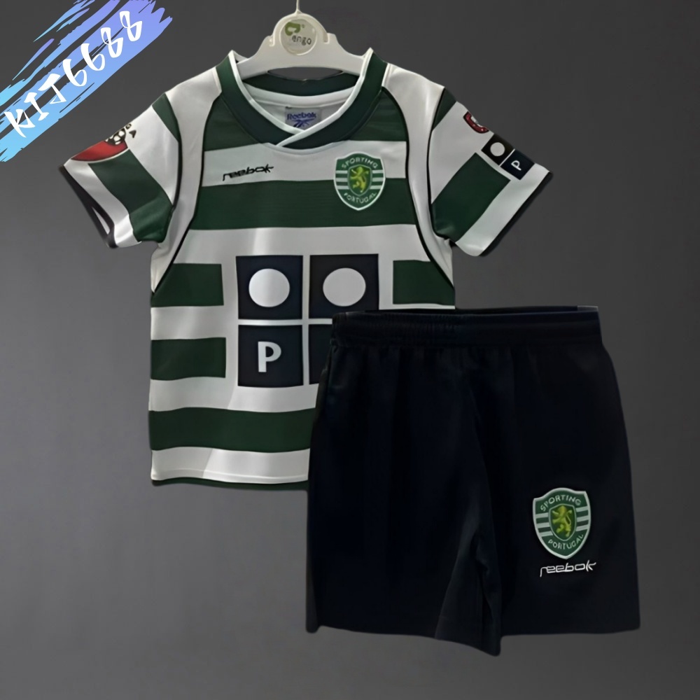 2001/2002 Sporting Lisbon Home Retro Football Shirt（Retro Kids Kit）