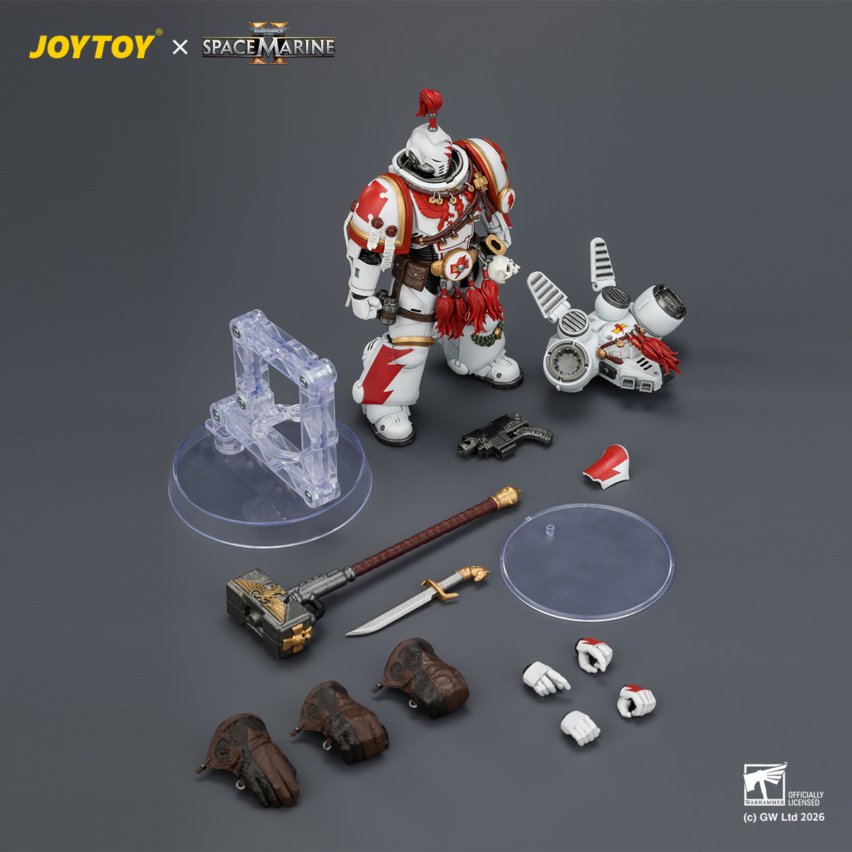 JOYTOY JT04407 Warhammer 40k 1: 18 White Scars Assault Intercessor Champion - JOYTOY WORLD