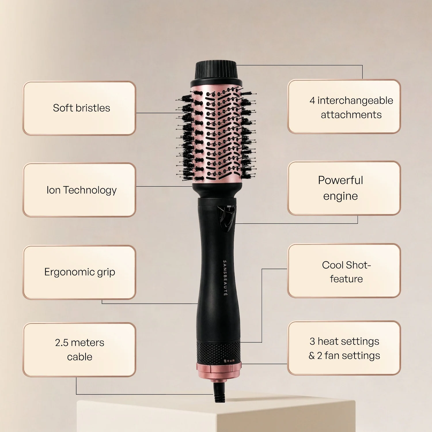 4-in-1 Föhnbürste mit Diffusor – Multistyler