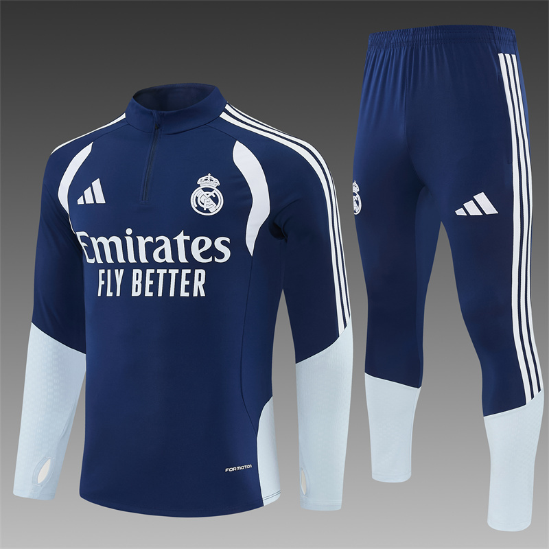 2026/2027 Real Madrid Half Zip Training Kit (Adult Kids Kit)