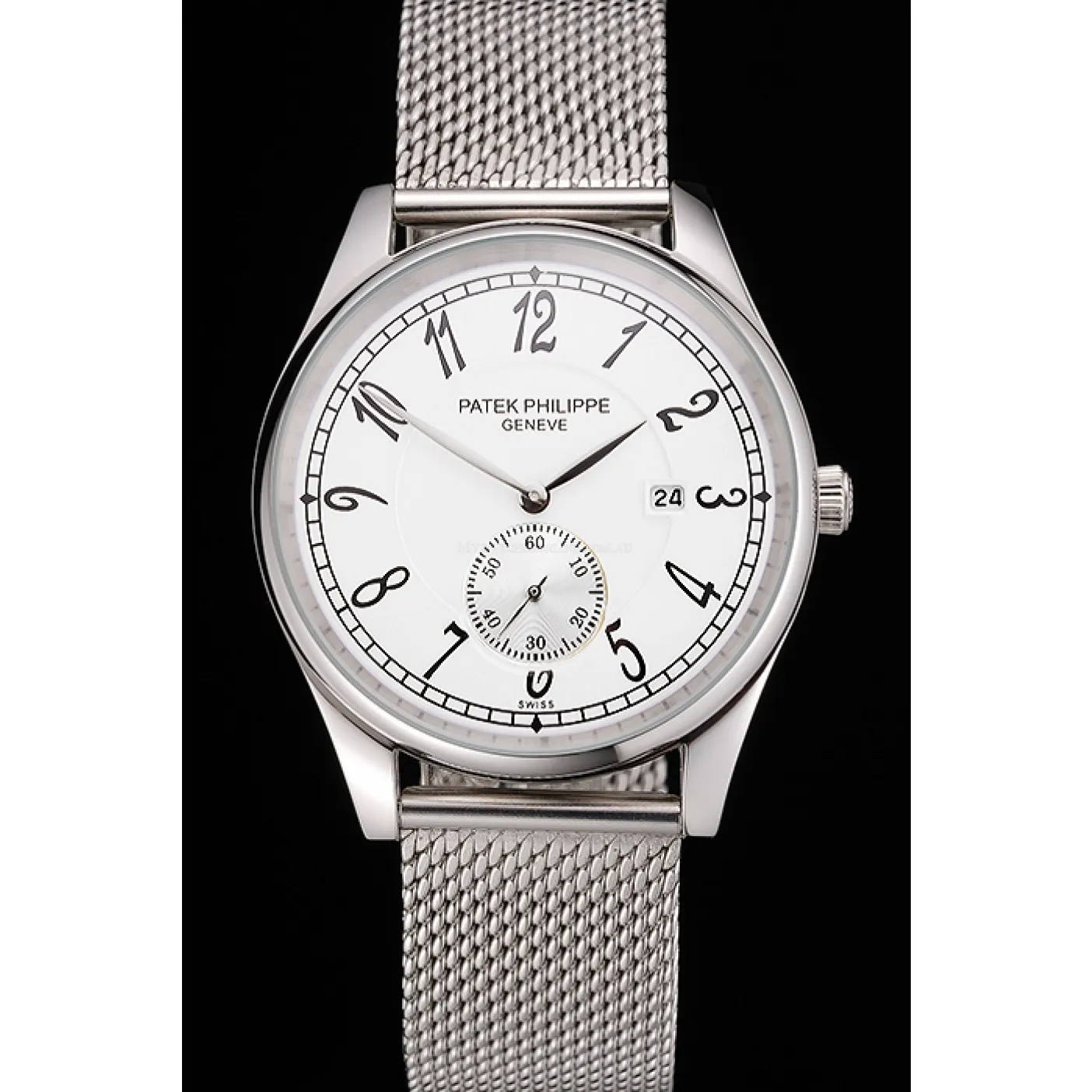 Patek Philippe Calatrava Small Seconds Dial White 40 mm, Stainless Steel